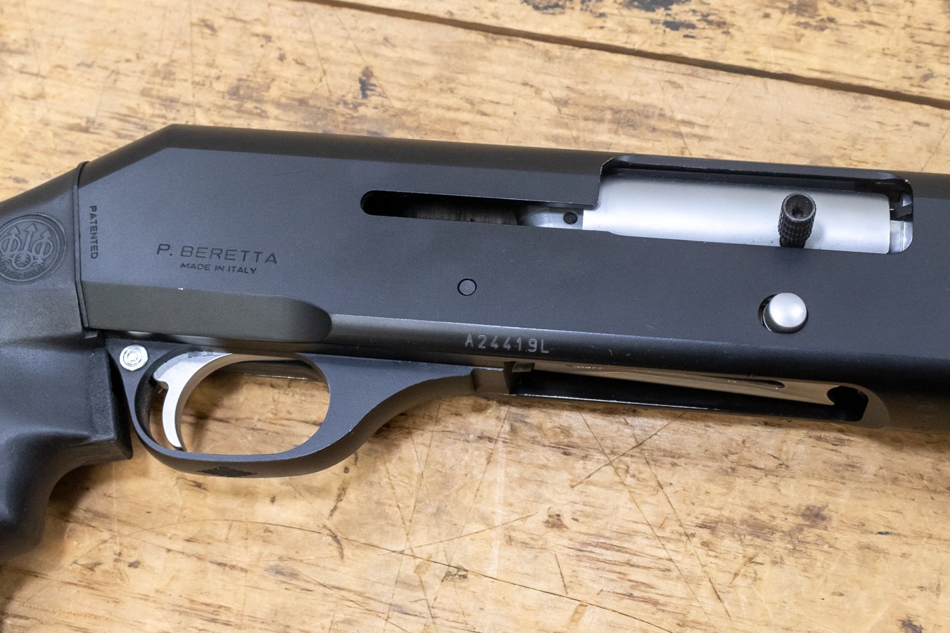 BERETTA 1201FP 12 Gauge Police Trade-In Semi-Auto Shotgun with Pistol Grip Stock and Rifle Sights